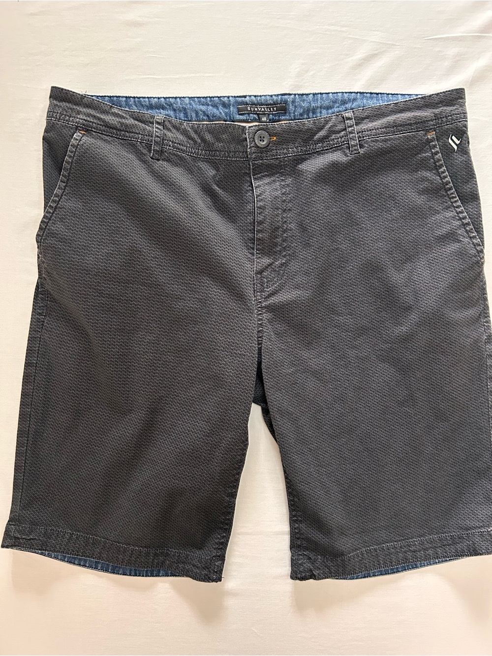 Sun Valley Shorts Mens Size 48 Gray Textured Casual Golf Flat Front